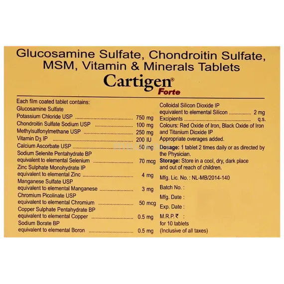 cartigen forte tablet 10's